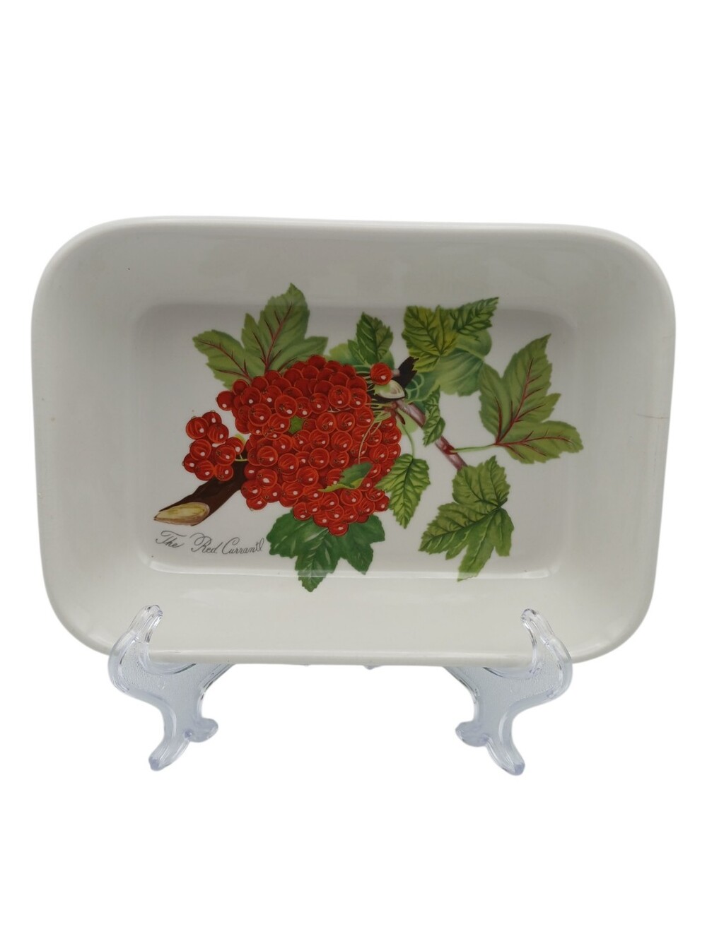 Portmeirion Pomona England "The Red Currant" 8.75" x 6.5" Oblong Dish